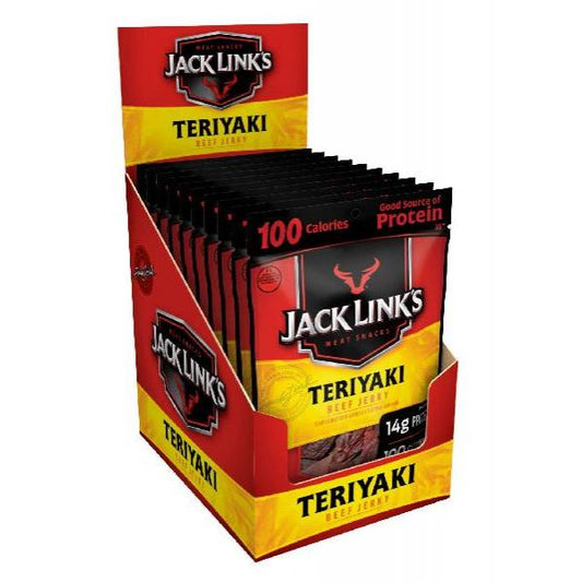 Jack Links Teriyaki Beef Jerky 1.25 Ounce Size - 60 Per Case.