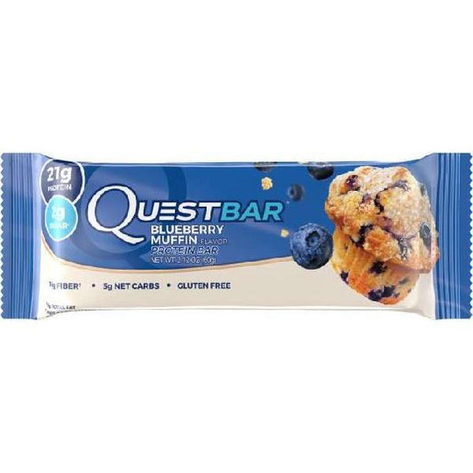 Quest Bar Blueberry Muffin 2.12 Ounce Size - 144 Per Case.