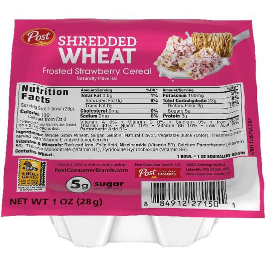 Post Strawberry Shred Wht 1 Ounce Size - 96 Per Case.