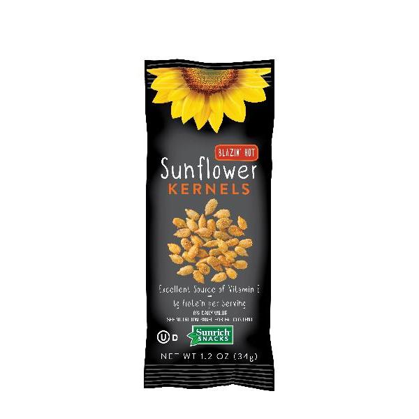 Sunflower Seed Kernel Blazin' Hot Flavor 1.2 Ounce Size - 150 Per Case.