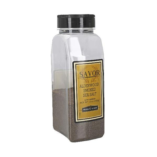 Savor Imports Alderwood Smoked Sea Salt 1 Pound Each - 6 Per Case.