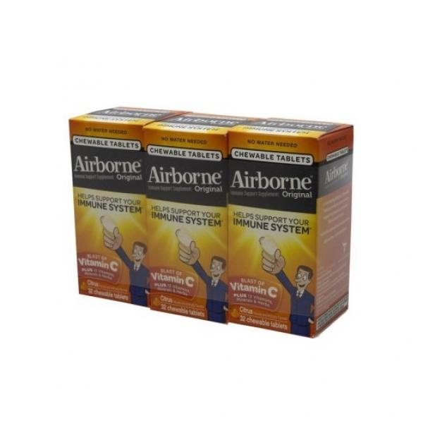 Airborne Chewable Tablet Citrus 32 Each - 36 Per Case.