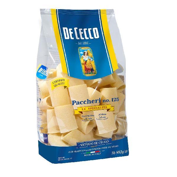 De Cecco Paccheri 1 Pound Each - 12 Per Case.