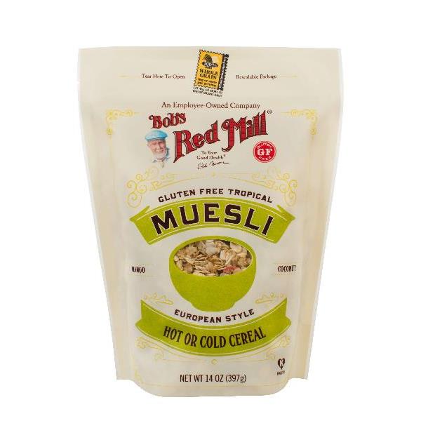 Bob's Red Mill Gluten Free Tropical Muesli 14 Ounce Size - 4 Per Case.