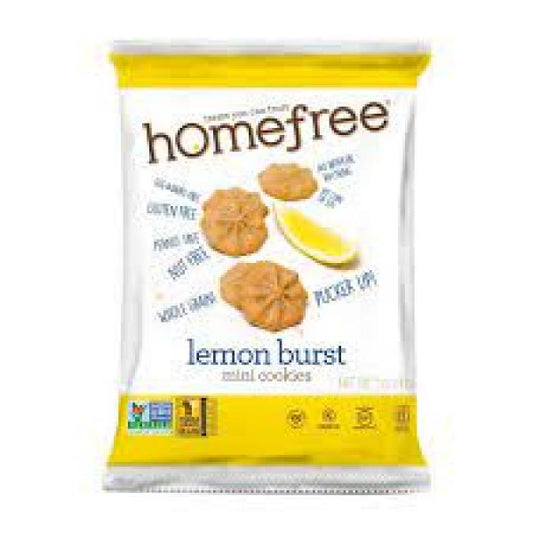 Lemon Burst Mini Cookies Gluten Free Tray 0.95 Ounce Size - 10 Per Case.