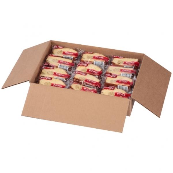 Sara Lee Individually Wrapped Pound Cake 1.75 Ounce Size - 24 Per Case.