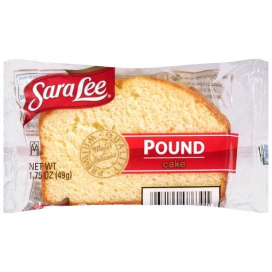 Sara Lee Individually Wrapped Pound Cake 1.75 Ounce Size - 24 Per Case.