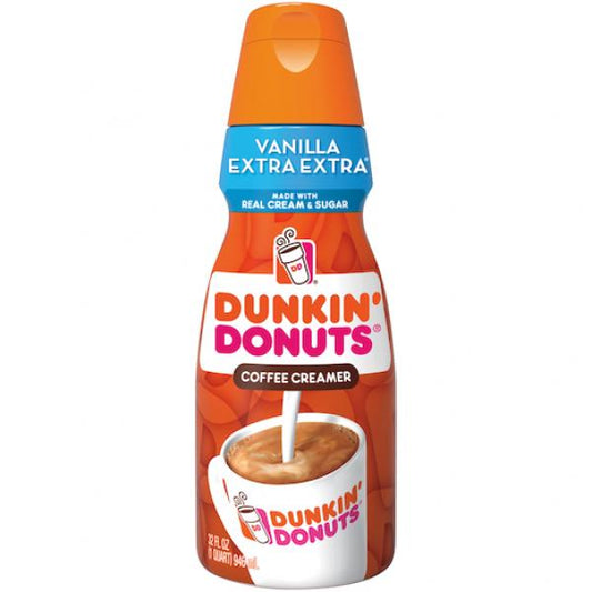 Dunkin Donuts Donuts Esl Vanilla Flavored Creamer 32 Fluid Ounce - 6 Per Case.