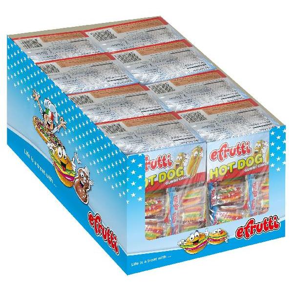 Efrutti Gummi Hot Dog 0.32 Ounce Size - 480 Per Case.