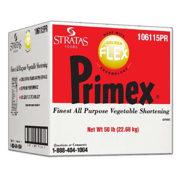 Primex Golden Flex All Purpose Shortening 50 Pound Each - 1 Per Case.