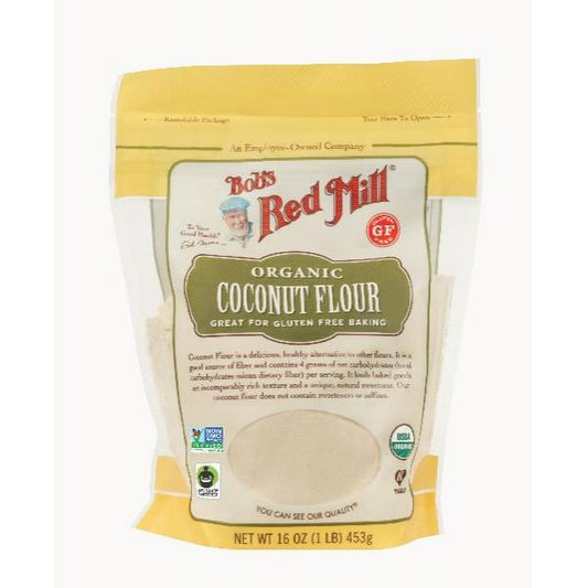 Bob's Red Mill Organic Coconut Flour 16 Ounce Size - 4 Per Case.