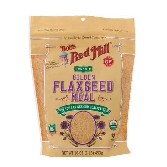 Bob's Red Mill Organic Golden Flaxseed Meal 16 Ounce Size - 4 Per Case.