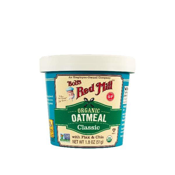 Bob's Red Mill Organic Classic Oatmeal Cup 1.8 Ounce Size - 12 Per Case.