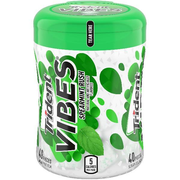 Trident Vibes Gum Spearmint 40 Count Packs - 24 Per Case.