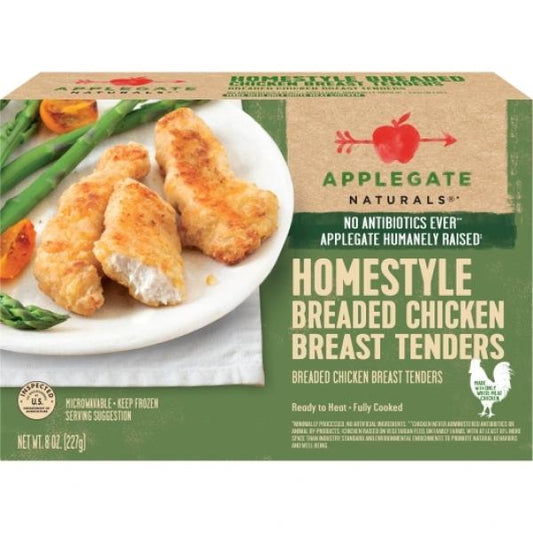 Applegate Chicken Tenders Natural Homestyle 8 Ounce Size - 12 Per Case.