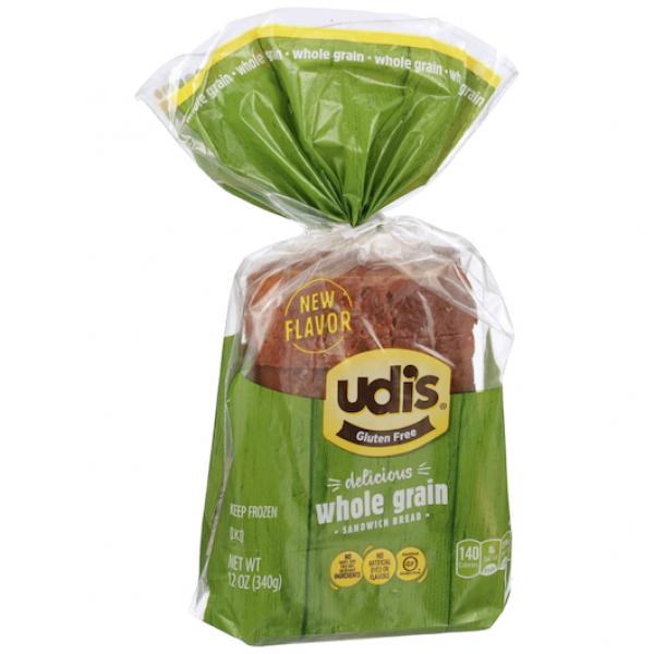 Udi's Delicious Whole Grain Bread 12 Ounce Size - 8 Per Case.