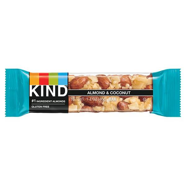 Kind Healthy Snacks Almond Coconut Bar 1.4 Ounce Size - 72 Per Case.