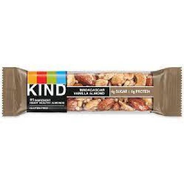 Kind Healthy Snacks Madagascar Vanilla Almond Bar 1.4 Ounce Size - 72 Per Case.