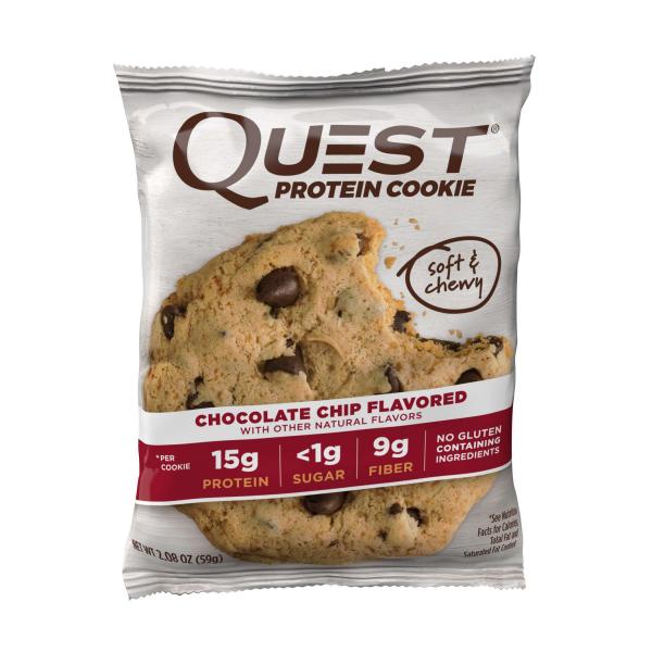 Quest Protein Cookie Chocolate Chip 2.08 Ounce Size - 72 Per Case.