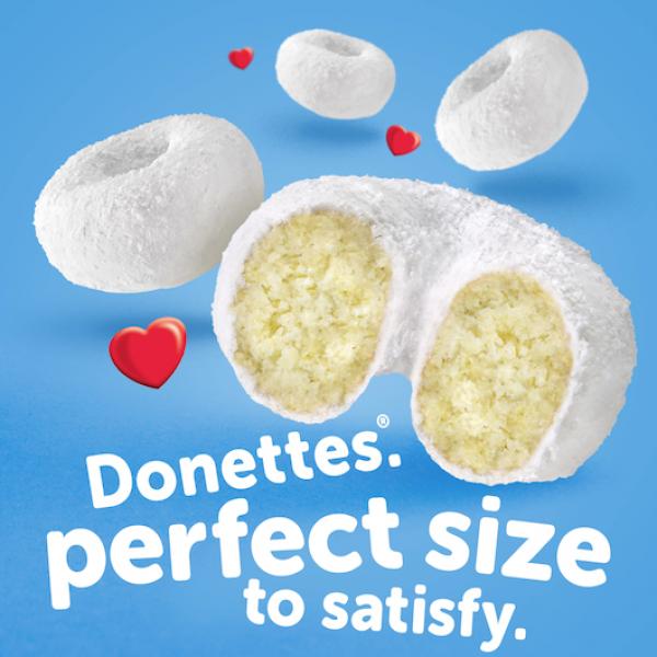 Hostess Powdered Sugar Mini Donette Single Serve Frozen 3 Ounce Size - 60 Per Case.