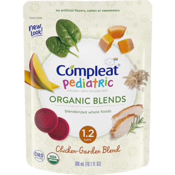 Compleat Organic Chicken & Garden Pediatric Formula Pouches 10.1 Fluid Ounce - 24 Per Case.