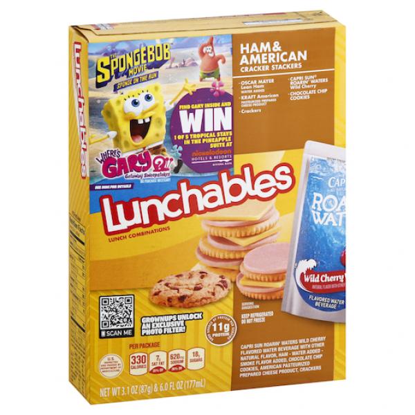 Lunchable Ham And Cheese With Capri Sun Convenience Meal, 9.1 Ounce Size - 8 Per Case.