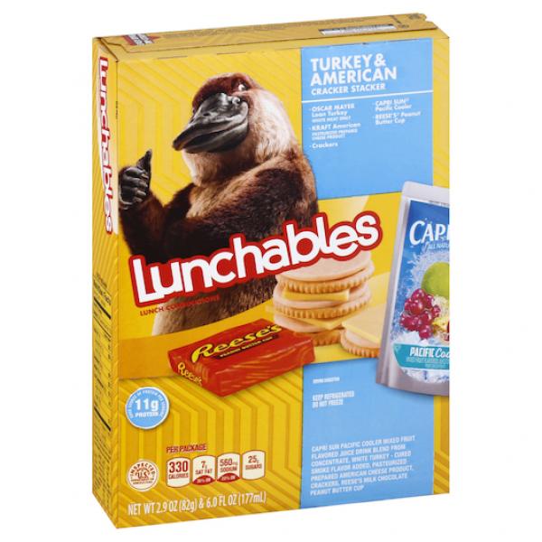 Lunchable Turkey And Cheese With Capri Sun Convenience Meal, 8.9 Ounce Size - 8 Per Case.