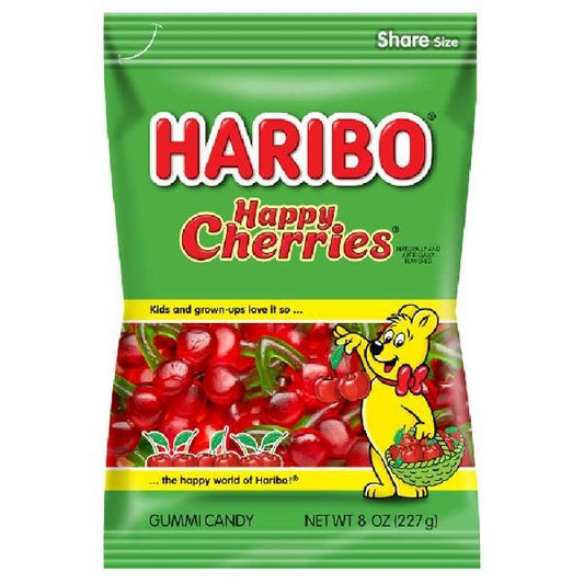 Haribo Confectionery Happy Cherries 8 Ounce Size - 10 Per Case.