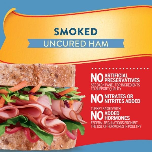 Oscar Mayer Deli Shaved Smoked Uncured Ham, 9 Ounce Size - 8 Per Case.