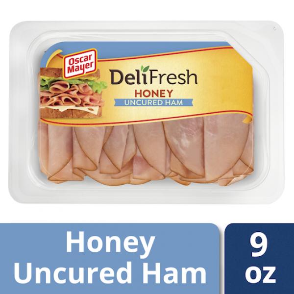 Oscar Mayer Deli Meat Shaved Honey Ham, 9 Ounce Size - 8 Per Case.