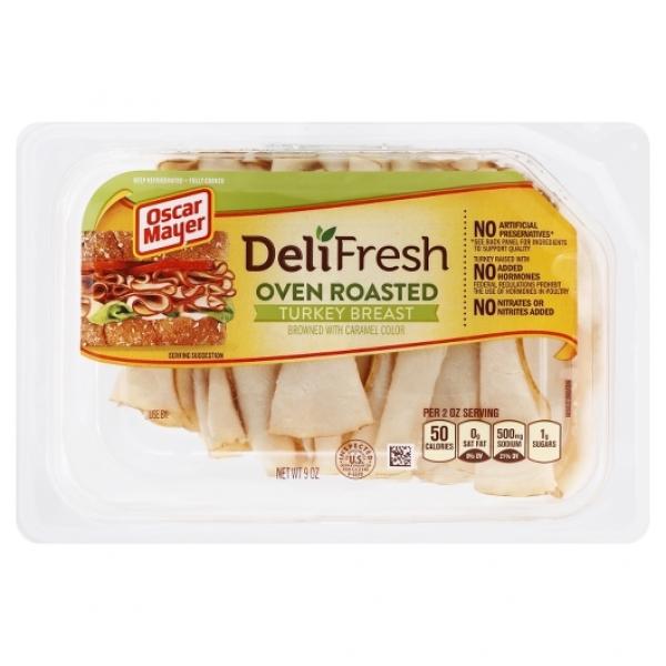 Oscar Mayer Deli Shaved Oven Roasted Turkey Breast, 9 Ounce Size - 8 Per Case.