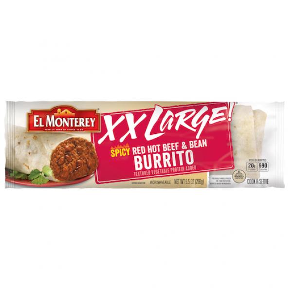 Large Spicy Red Hot Burrito 9.5 Ounce Size - 12 Per Case.