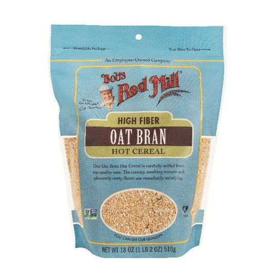 Bob's Red Mill Oat Bran 18 Ounce Size - 4 Per Case.