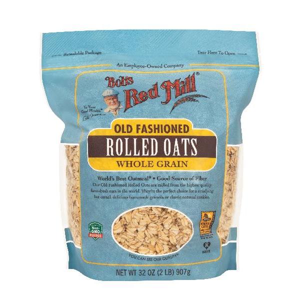 Bob's Red Mill Old Fashioned Regular Rolled Oats 32 Ounce Size - 4 Per Case.