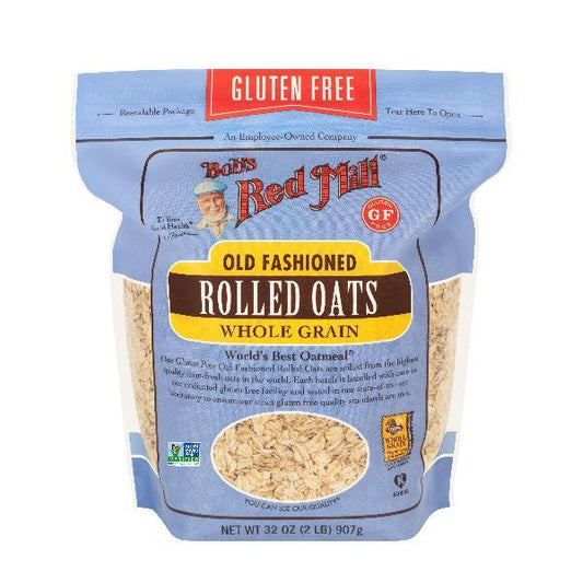 Bob's Red Mill Gluten Free Old Fashioned Rolled Oats 32 Ounce Size - 4 Per Case.