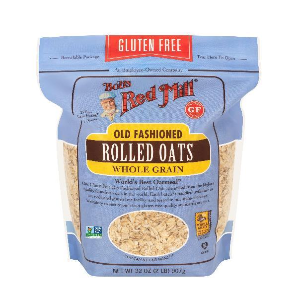 Bob's Red Mill Gluten Free Old Fashioned Rolled Oats 32 Ounce Size - 4 Per Case.