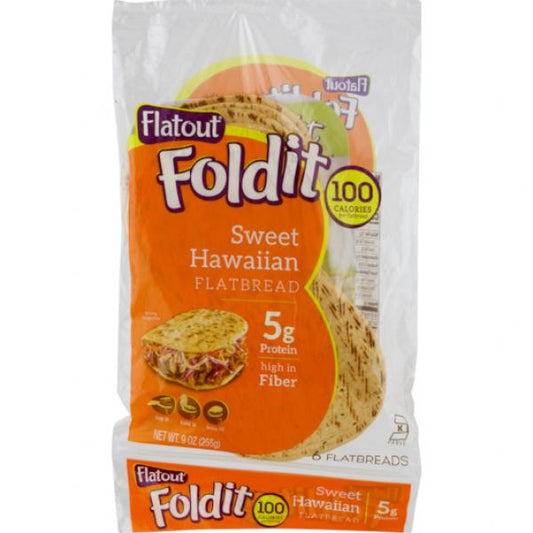 Flatout Hawaiian Foldit Flatbread 9 Ounce Size - 12 Per Case.