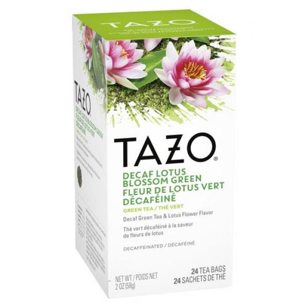 Tazo Decaf Lotus Blossom Green Tea Bag, 24 Piece- 6 Per Case.