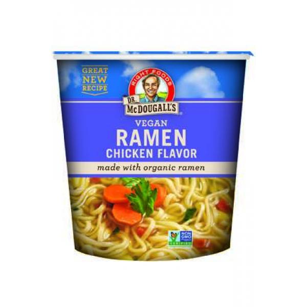 Dr Mcdougall's Cup Soup Ramen & Chicken 1.8 Ounce Size - 6 Per Case.