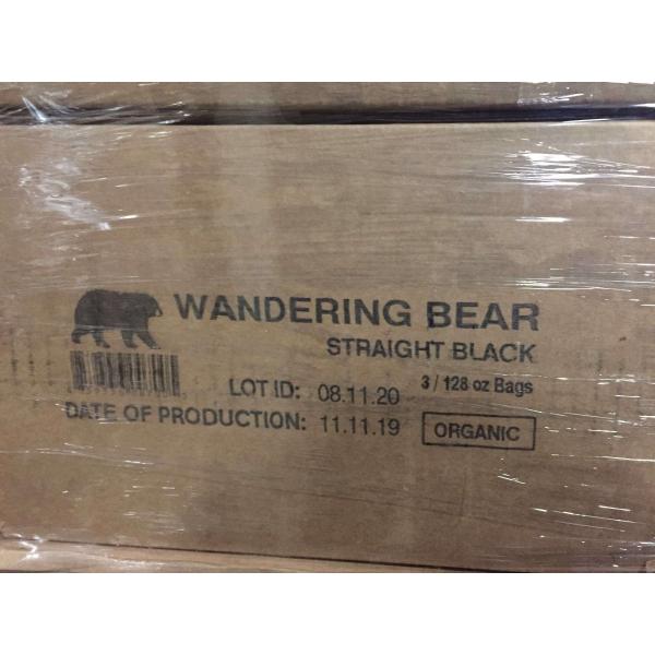 Wandering Bear Coffee Straight Black Organiccold Brew Coffee 128 Ounce Size - 3 Per Case.