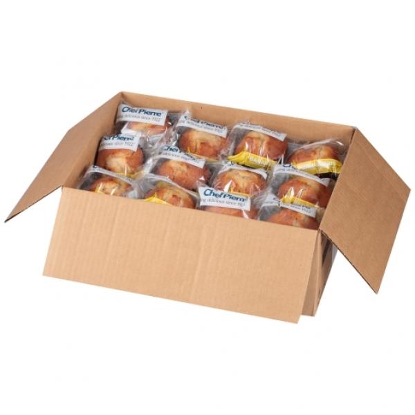 Chef Pierre Muffin Banana Nut Individually Wrapped 4 Ounce Size - 24 Per Case.