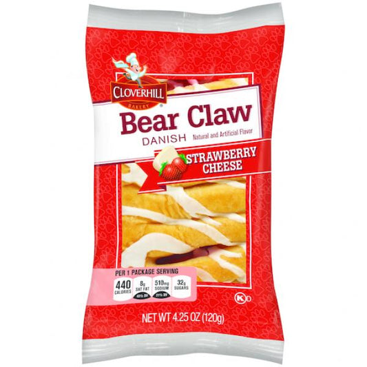 Cloverhill Strawberry Cheese Claw Single Serve Freeze On Arrival Coun 4.25 Ounce Size - 36 Per Case.