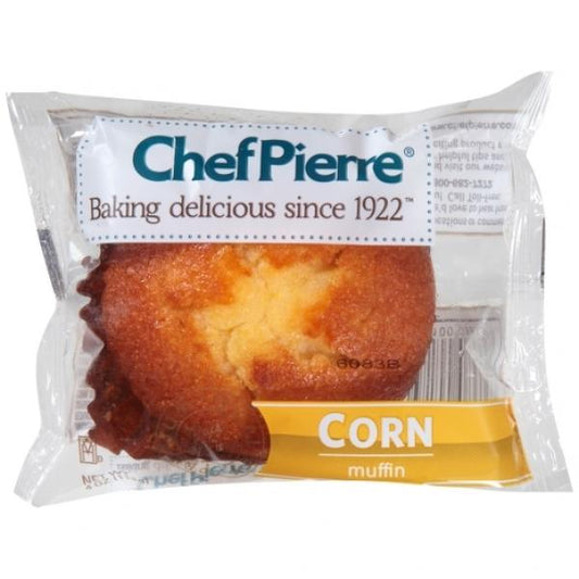 Chef Pierre Muffin Corn Individually Wrapped 4 Ounce Size - 24 Per Case.