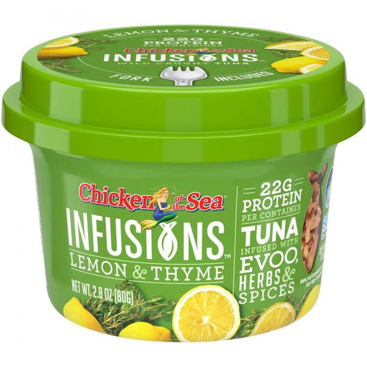 Chicken Of The Sea Infusions Tuna With Lemon& Thyme 2.8 Ounce Size - 6 Per Case.