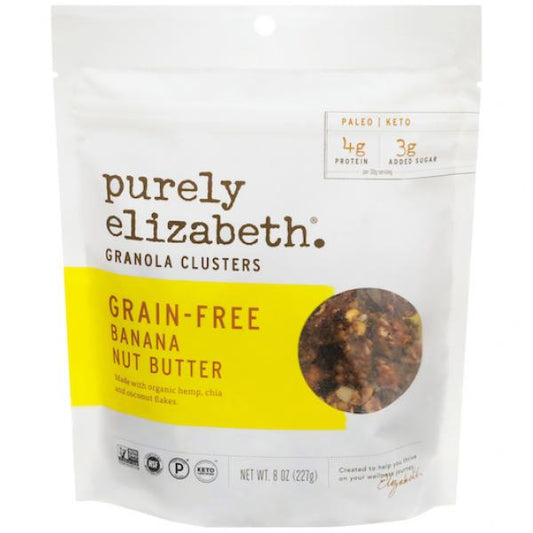 Purely Elizabeth Banana Nut Butter Granola Grain Free 8 Ounce Size - 6 Per Case.