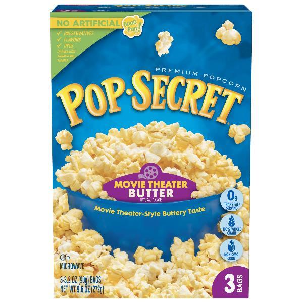 Movie Theater Butter Popcorn 9.6 Ounce Size - 6 Per Case.