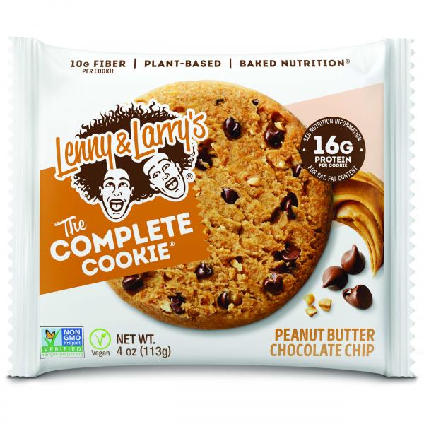 Lenny & Larry's Complete Cookie Peanut Butter Chocolate Chip Complete Cookie 4 Ounce Size - 72 Per Case.