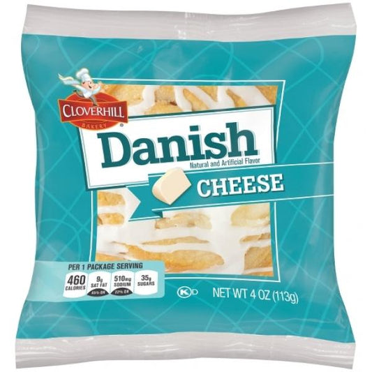 Cloverhill Cheese Round Danish Single Serve Freeze On Arrival 4 Ounce Size - 36 Per Case.