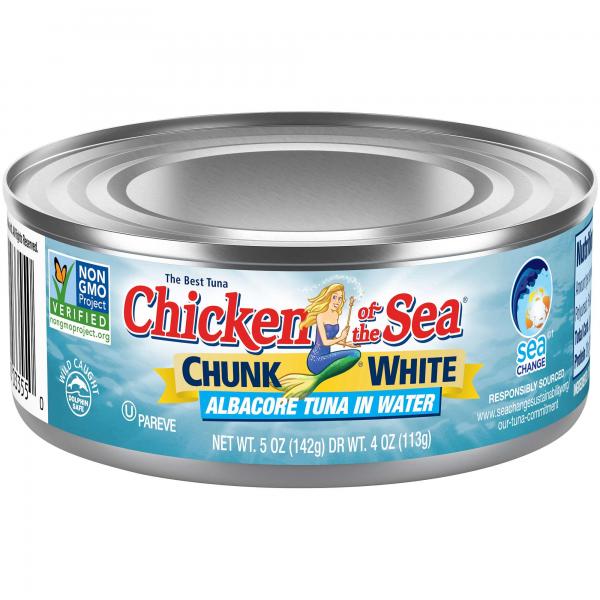 Chicken Of The Sea Chunk Albacore Tuna In Water 5 Ounce Size - 24 Per Case.