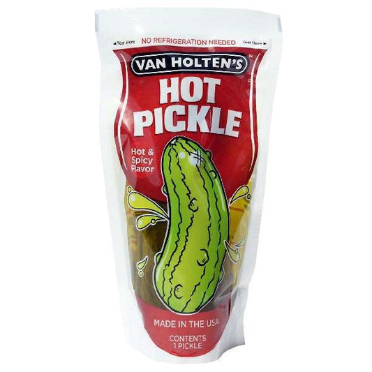 Van Holten's Large Hot Pickle Hot & Spicy Individually Packed In A Pouch 1 Each - 12 Per Case.